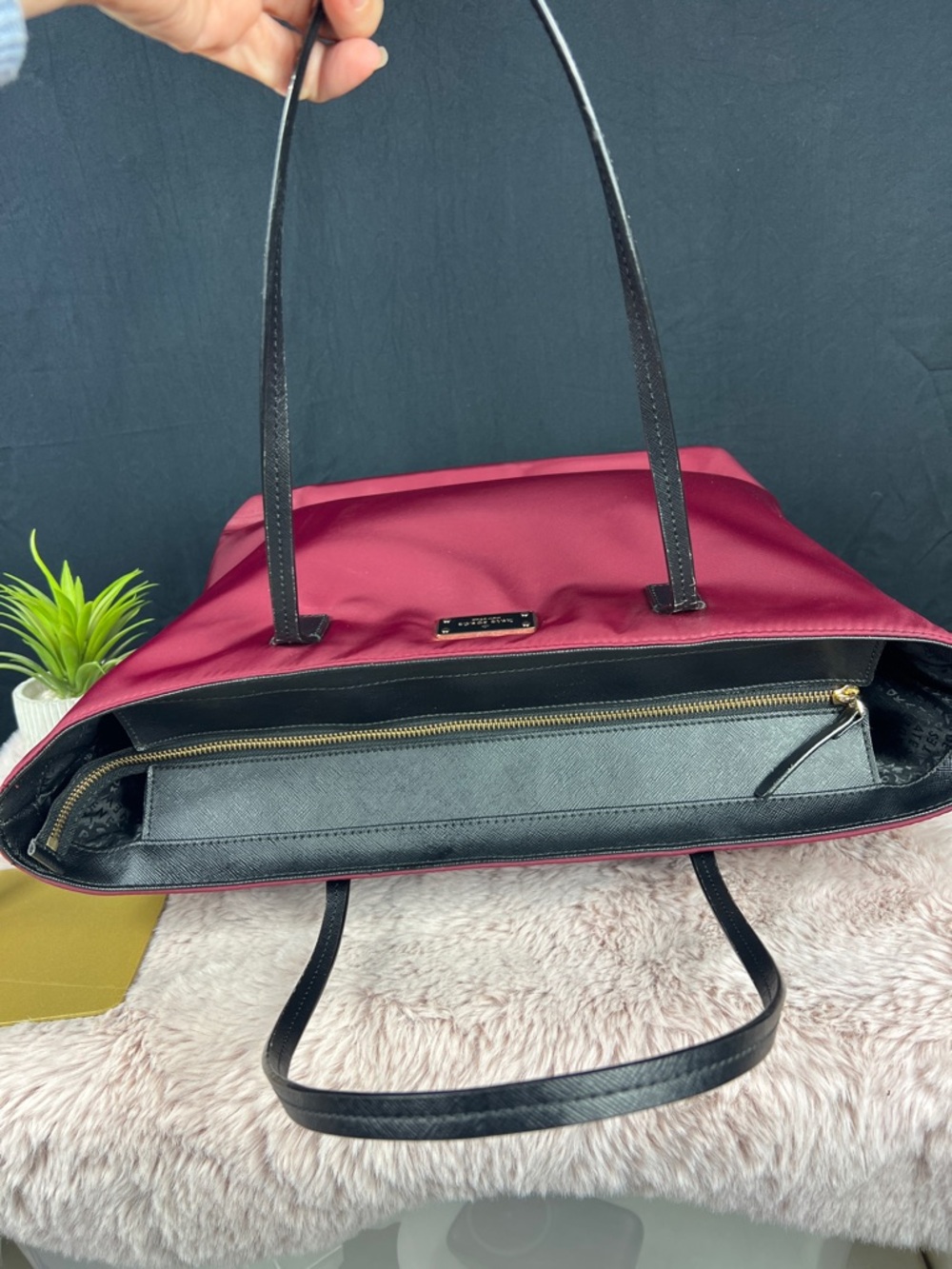 Kate Spade Blake Avenue Margareta Tote Merlot Burgundy EUC - Picture 11 of 13
